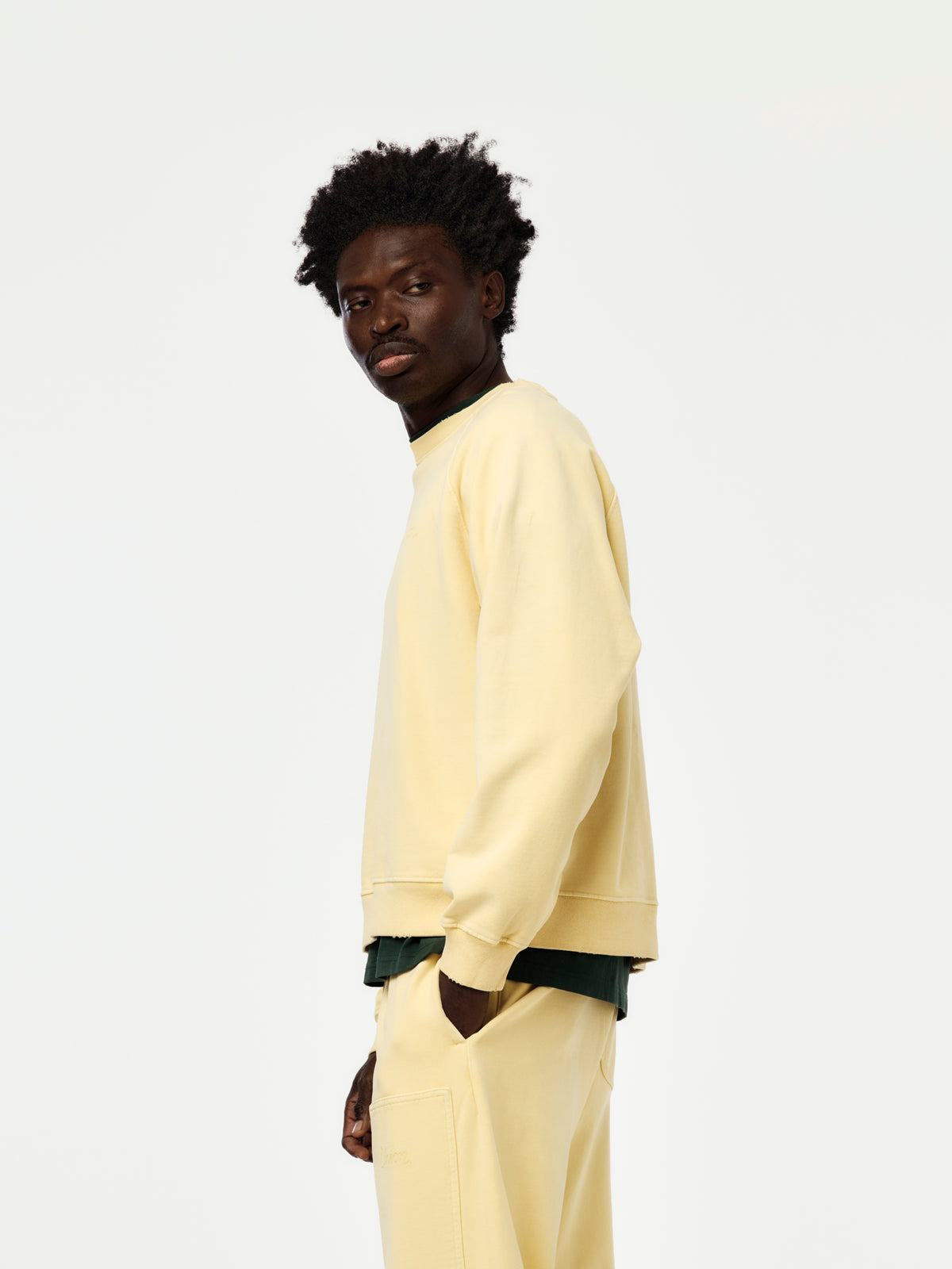 Union Los Angeles Faded Crew Sweatshirt (Yellow)