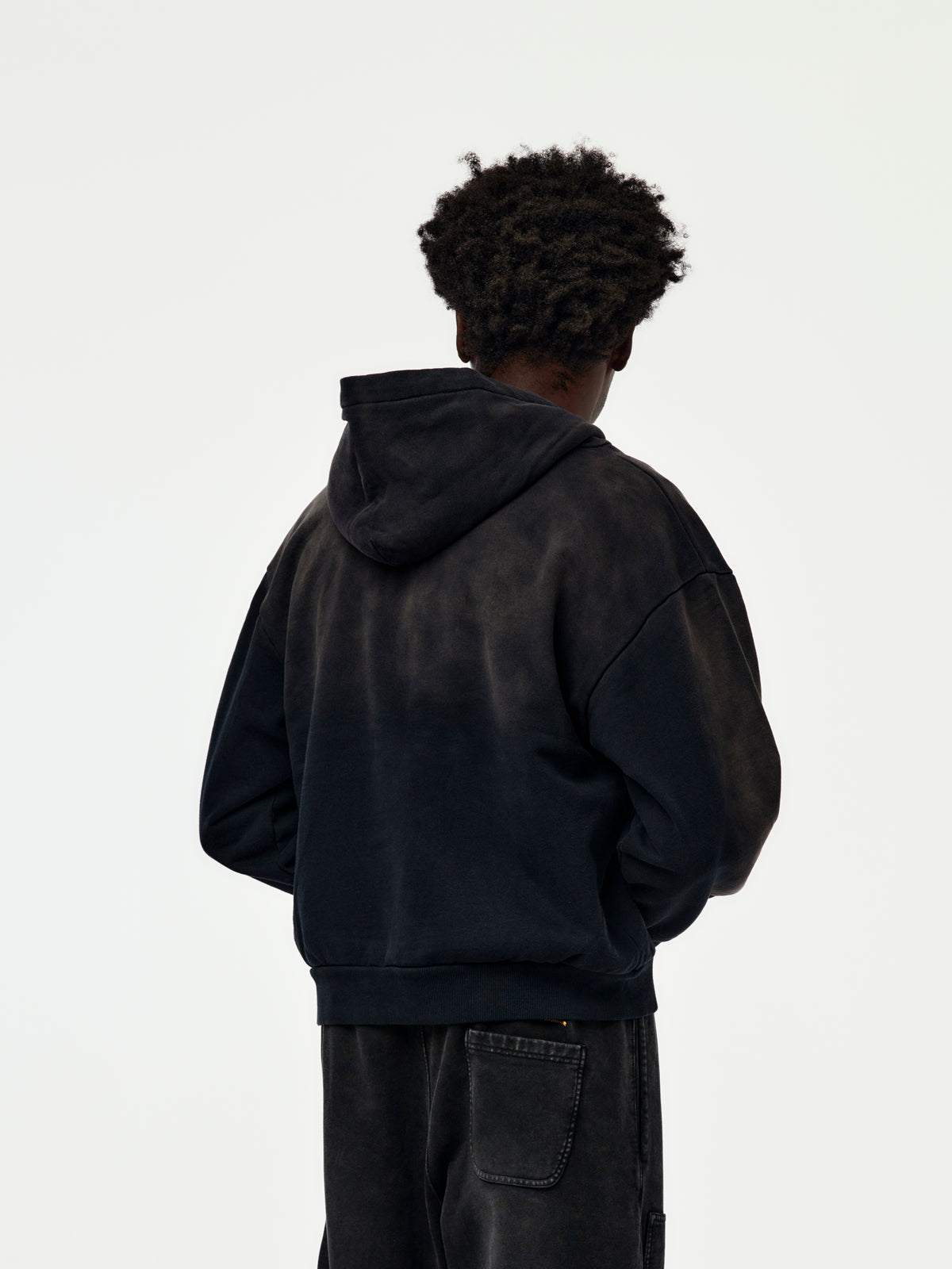 Union Los Angeles Faded Zip Hoodie (Black)