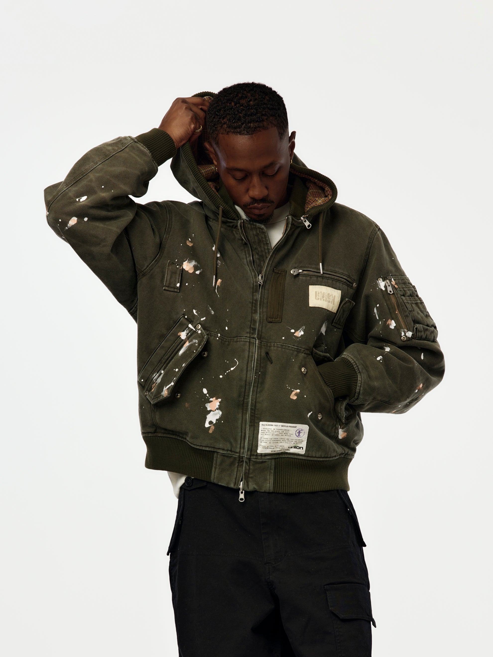 エフユー Fu 1 Fashion Photo Crossover zine Union Los Angeles Union x FAF FACT1 Reversible Jacket (Khaki