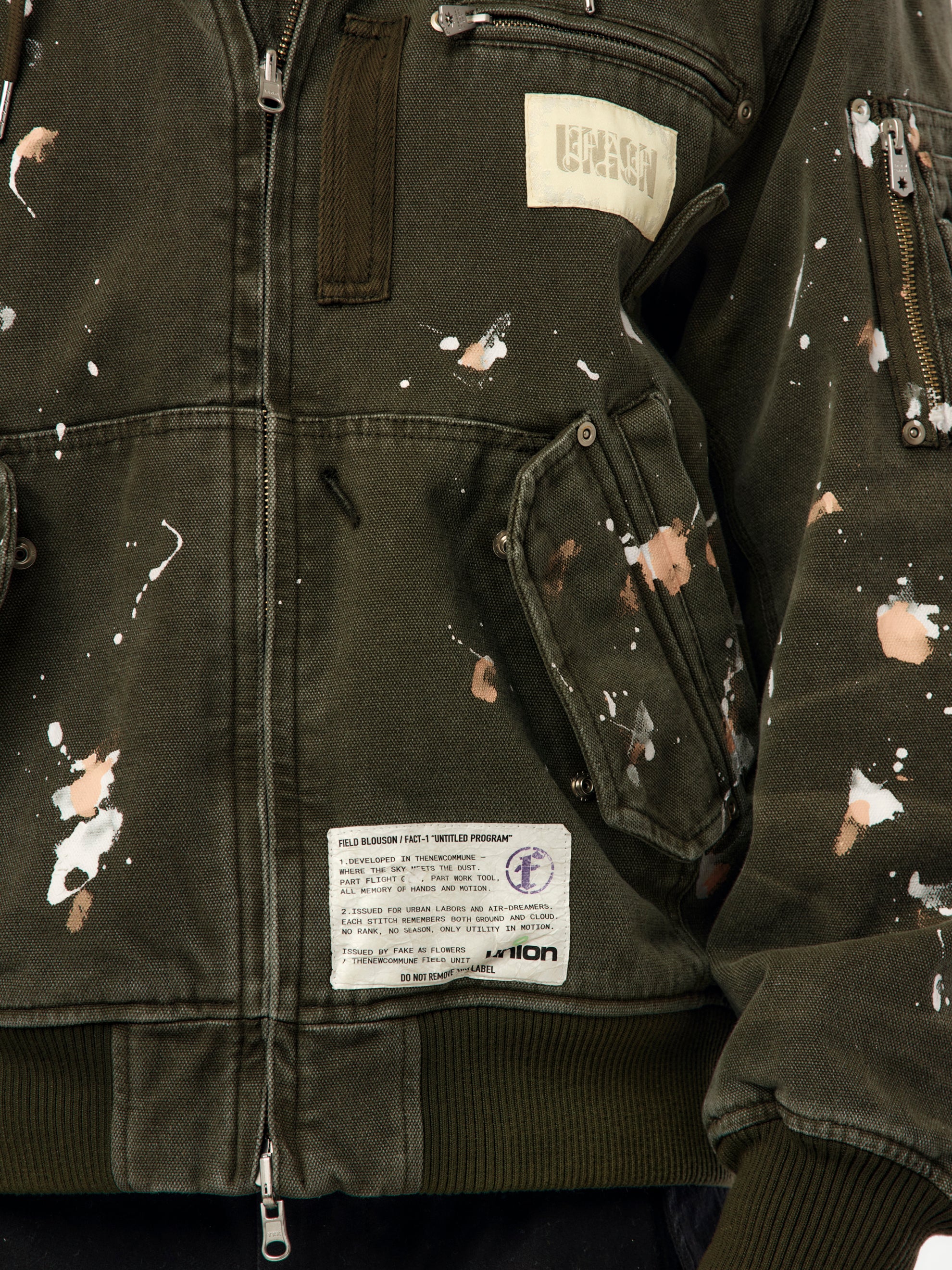 エフユー Fu 1 Fashion Photo Crossover zine Union Los Angeles Union x FAF FACT1 Reversible Jacket (Khaki