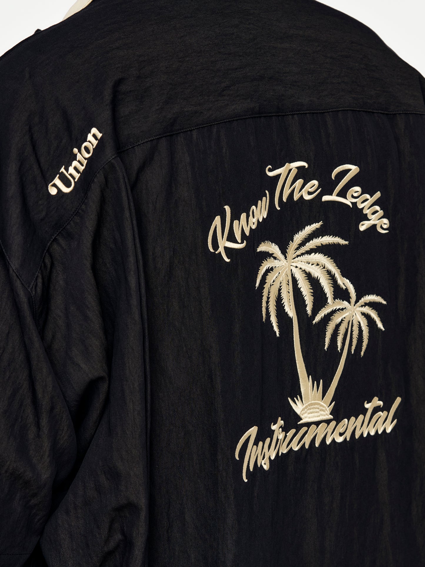 UNION x in・stru(men-tal)  BOWLING SHIRT (BLACK)
