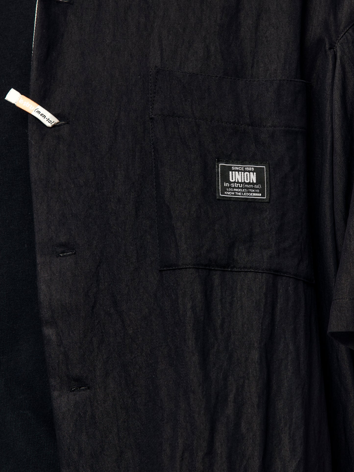 UNION x in・stru(men-tal)  BOWLING SHIRT (BLACK)