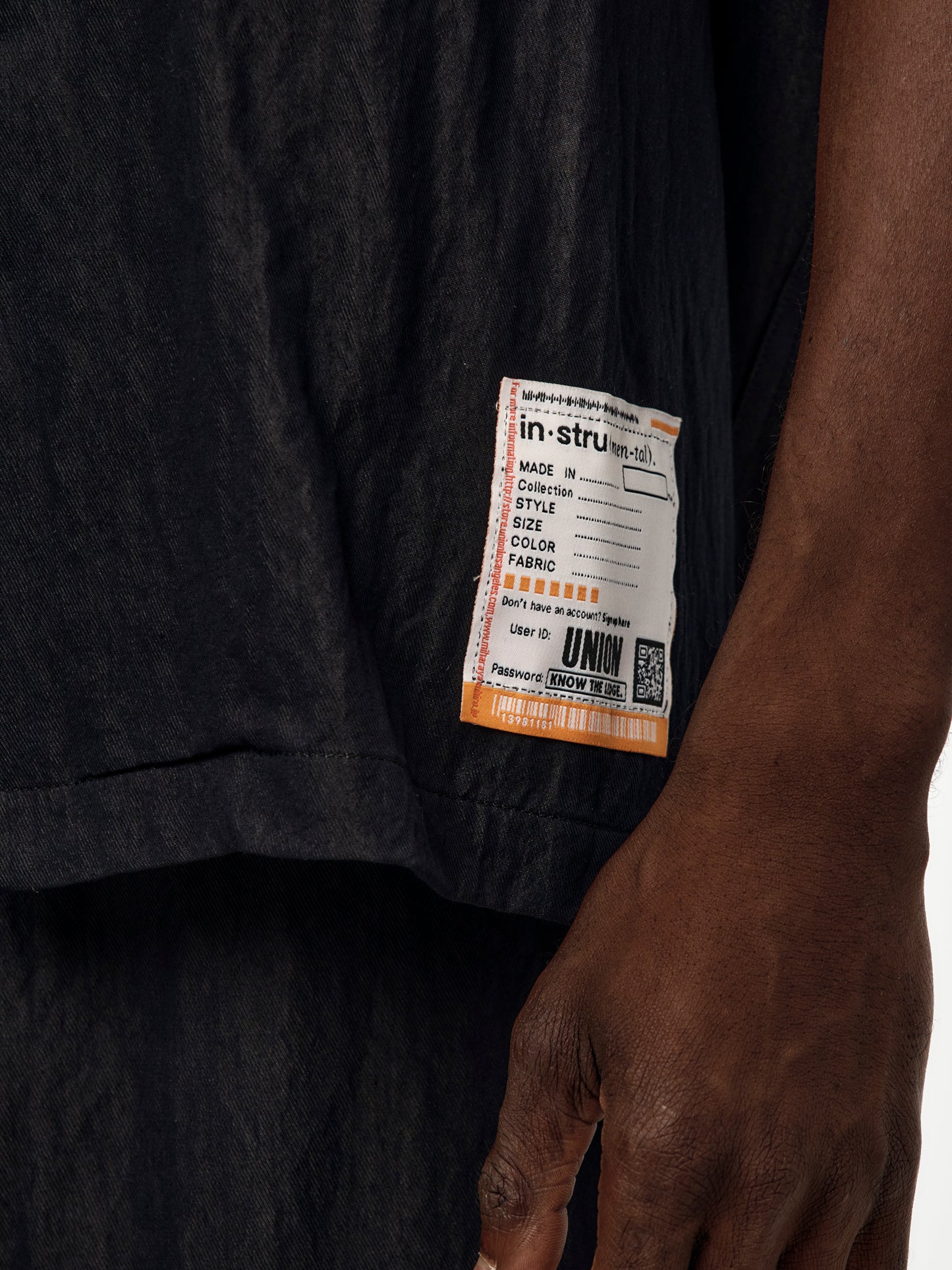 UNION x in・stru(men-tal)  BOWLING SHIRT (BLACK)