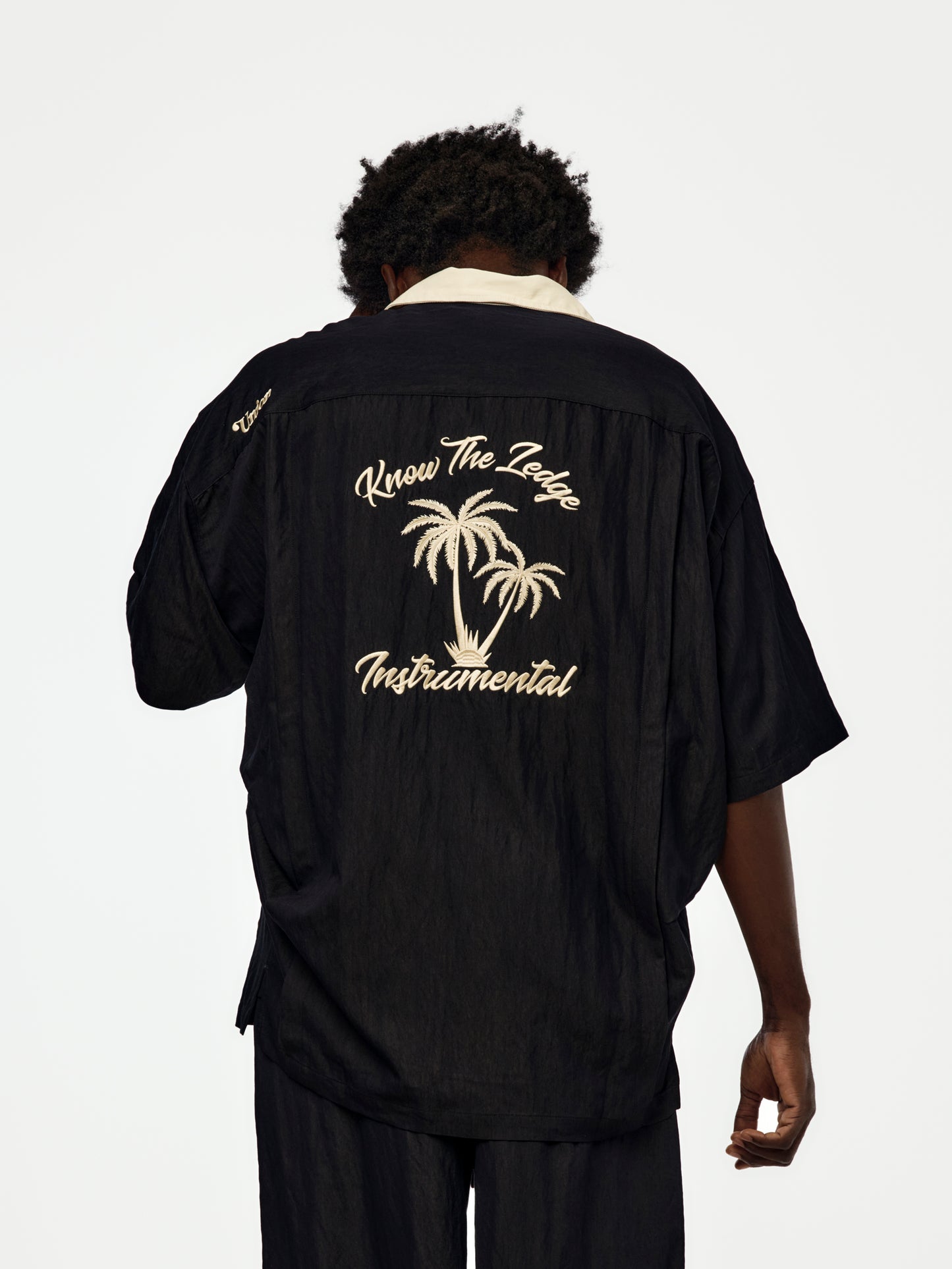 UNION x in・stru(men-tal)  BOWLING SHIRT (BLACK)