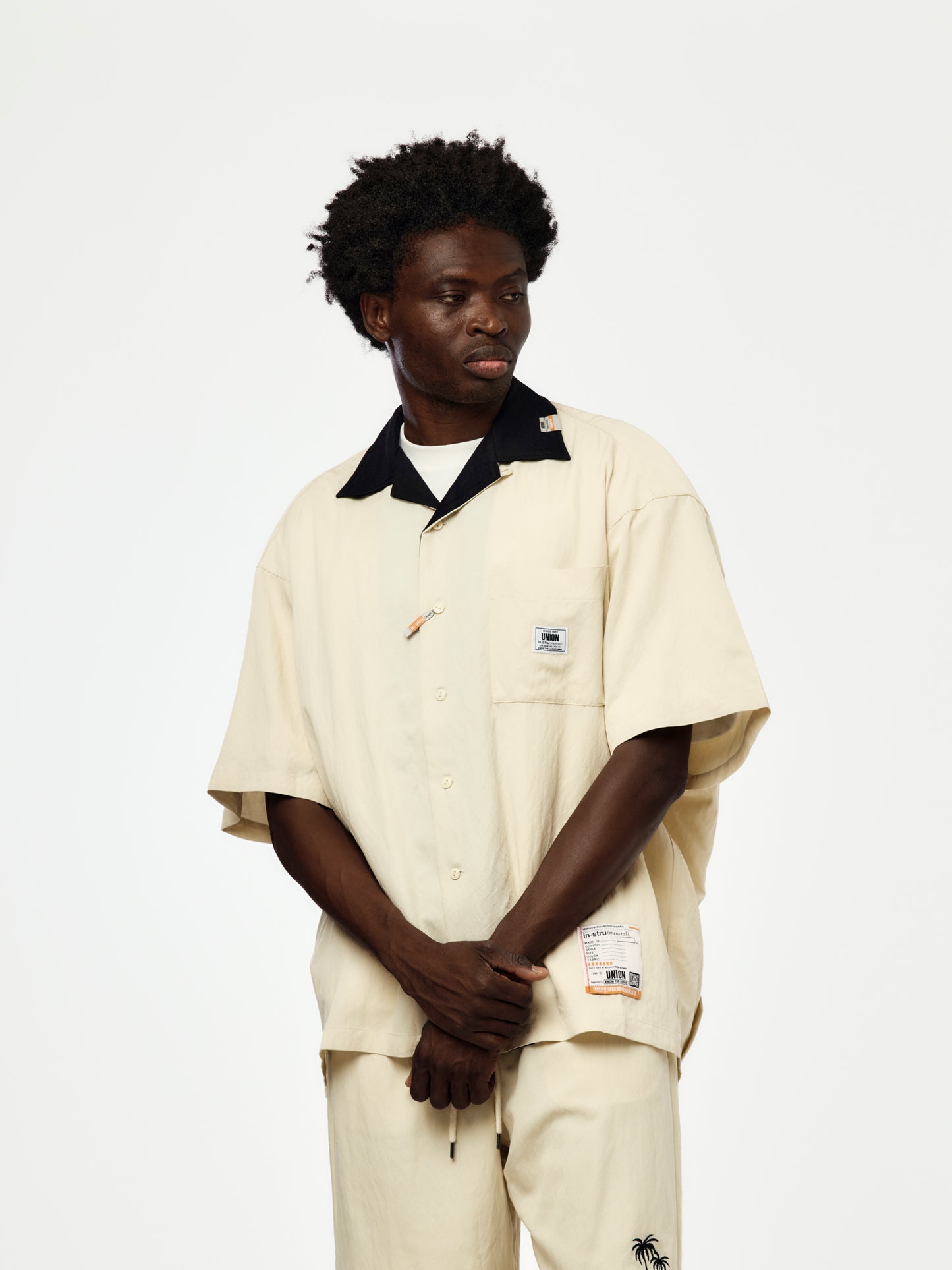UNION x in・stru(men-tal)  BOWLING SHIRT (IVORY)