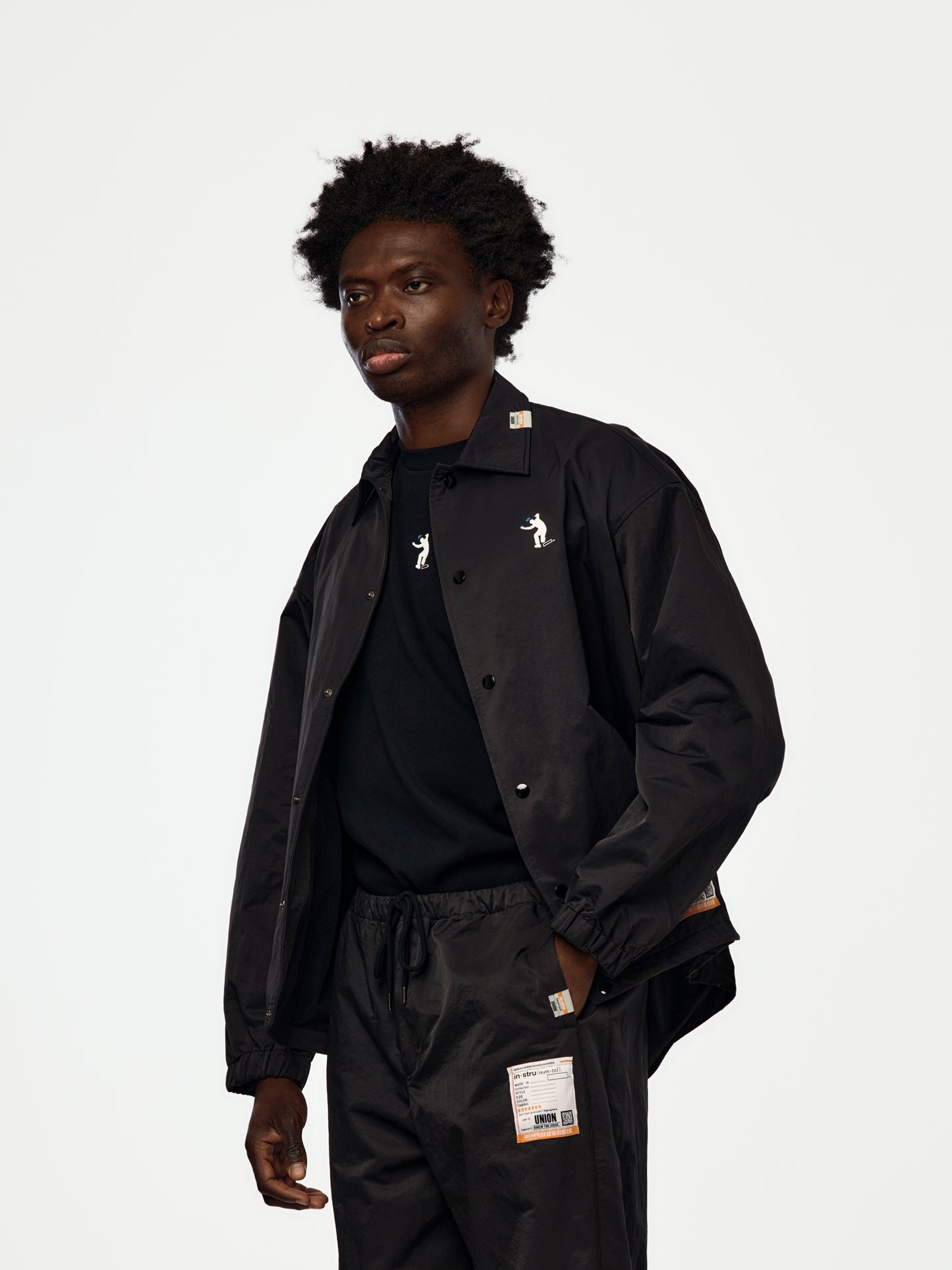 UNION x in・stru(men-tal) COACH JACKET (BLACK)
