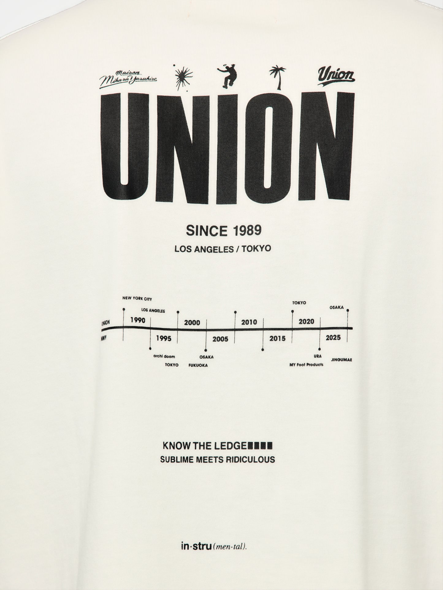 UNION x in・stru(men-tal) HISTORY TEE (WHITE)