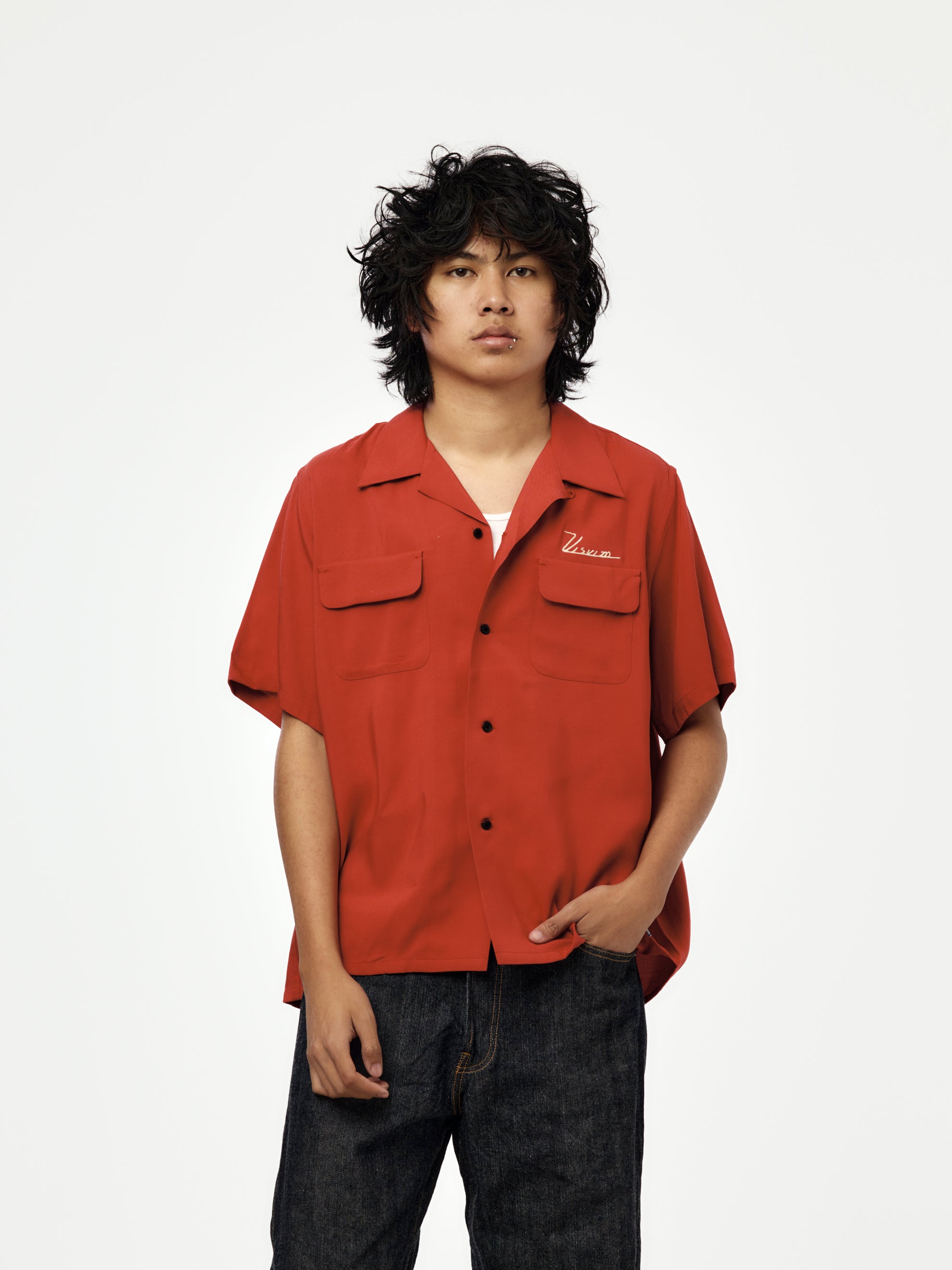 トップス visvim made in FRANCE shirt Visvim visvim JUDD SHIRT S/S (Red) - UNION LOS ANGELES