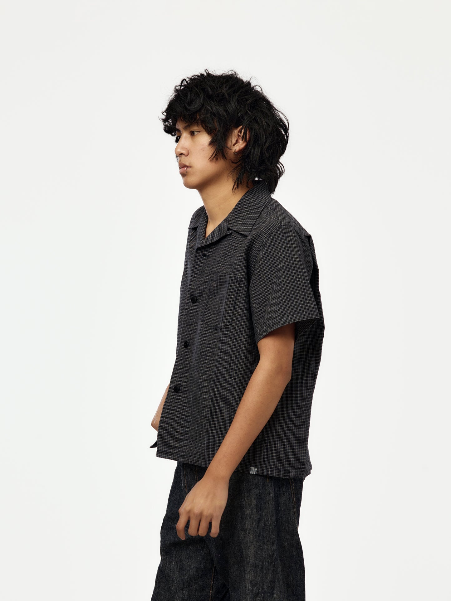 JUDD SHIRT S/S SANTOME CHECK (Navy)