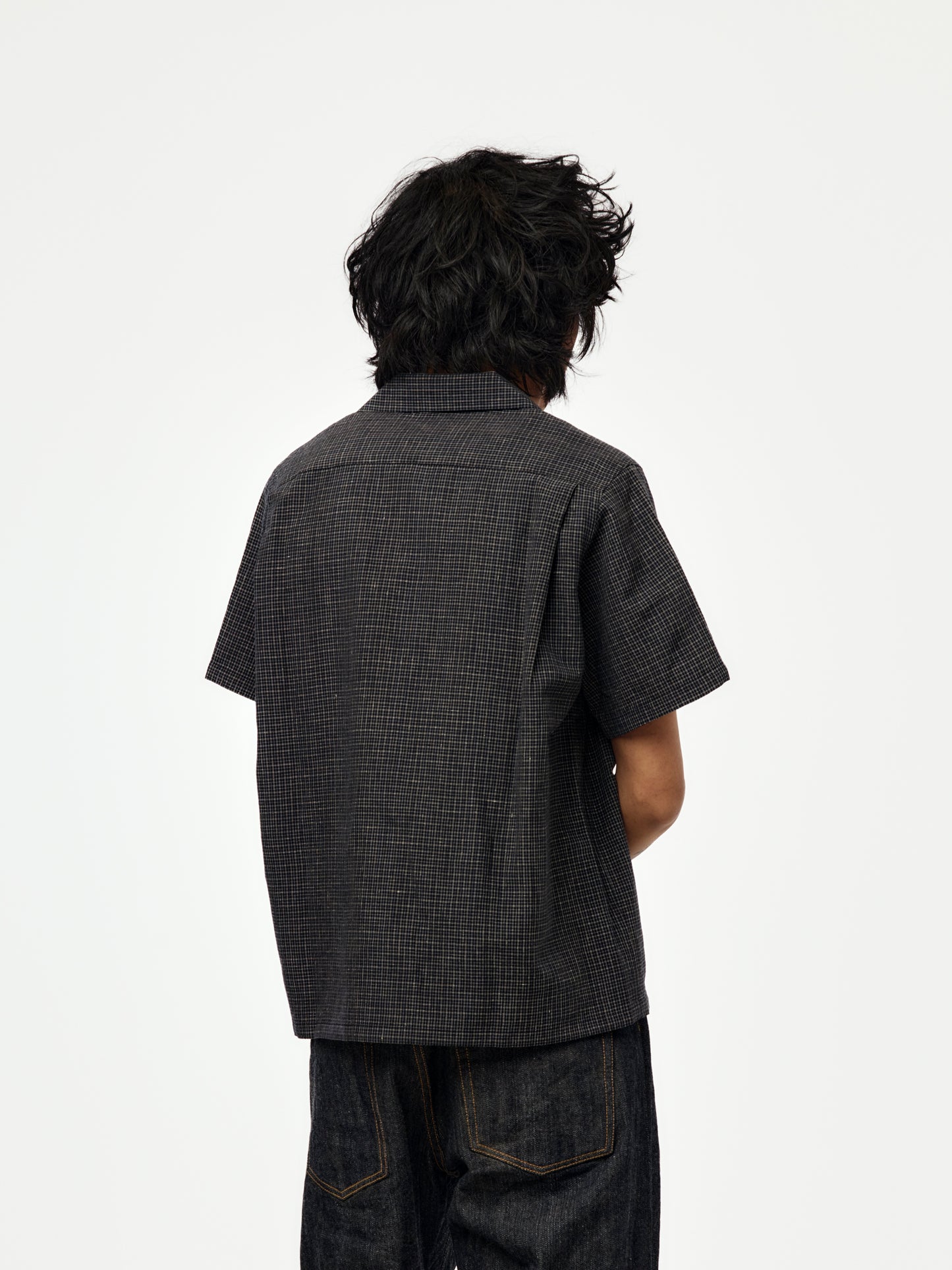 JUDD SHIRT S/S SANTOME CHECK (Navy)