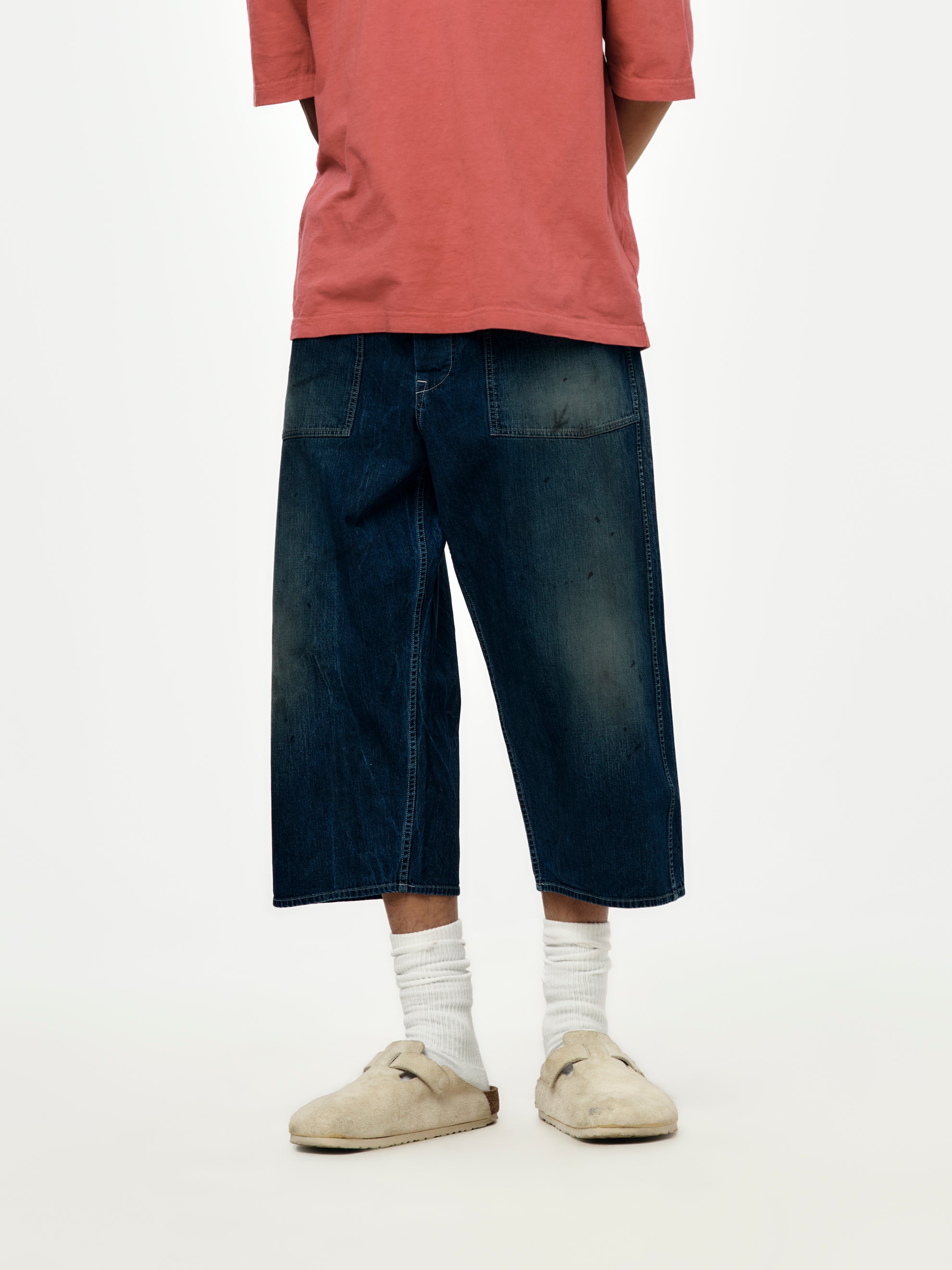 visvim【26ss】SS SCOUT PANTS DRY DENIM Visvim SS SCOUT SHORTS DRY DENIM (Dry) - UNION LOS ANGELES