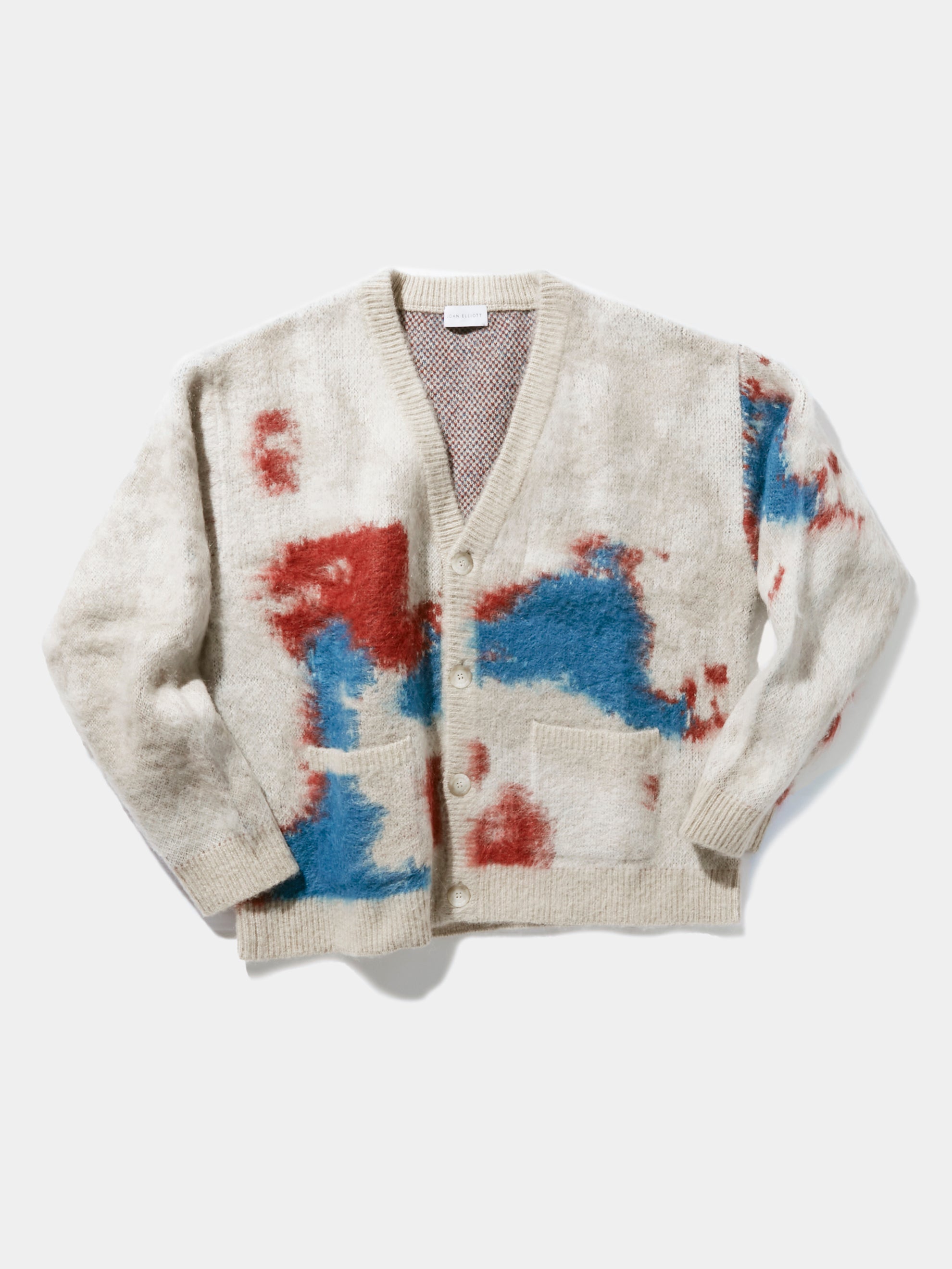 Buy John Elliott Mohair Jacquard Cardigan (Birds Eye) Online at