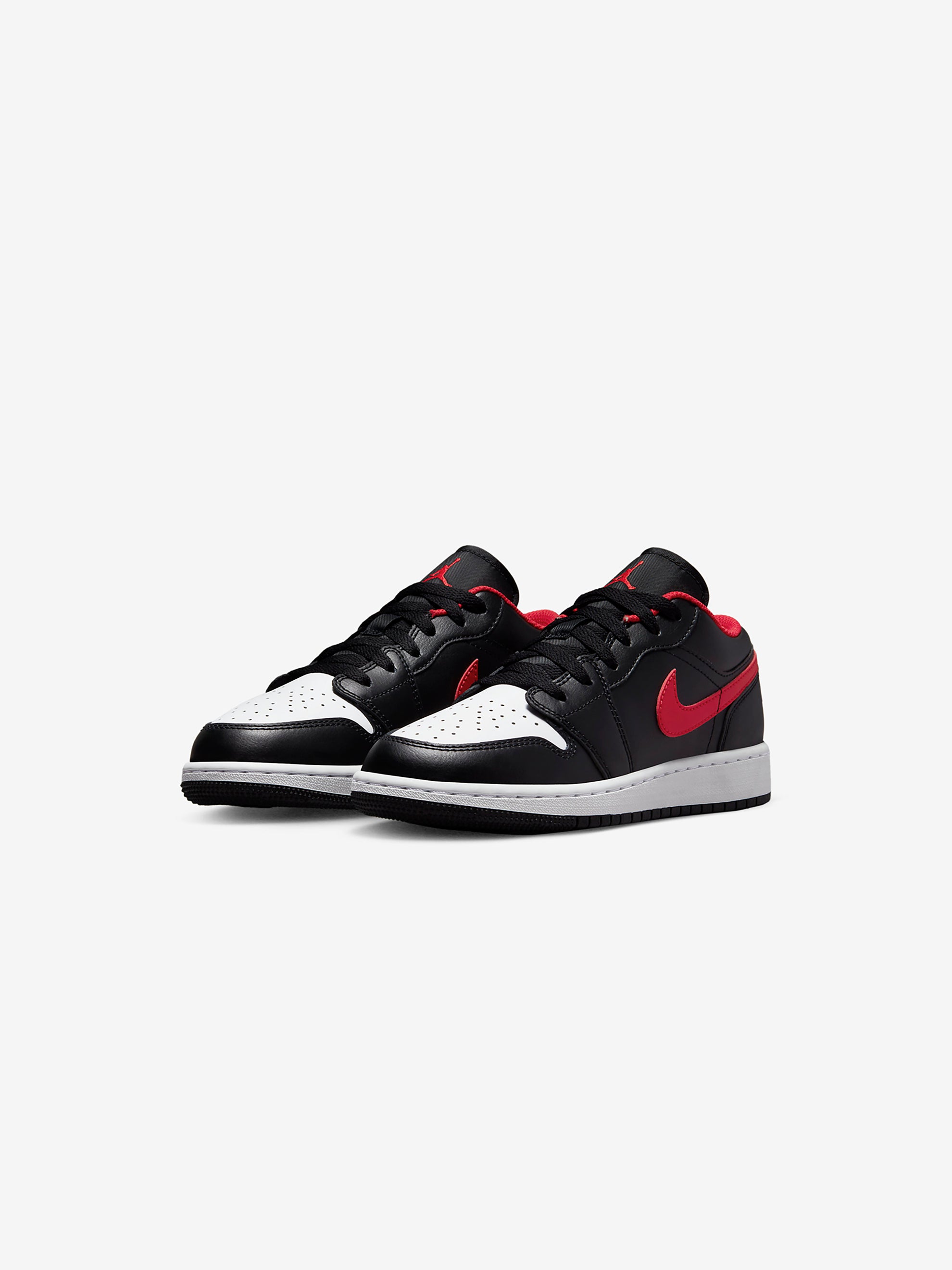 Air Jordan 1 Low (GS) - (Black/Fire Red-White)