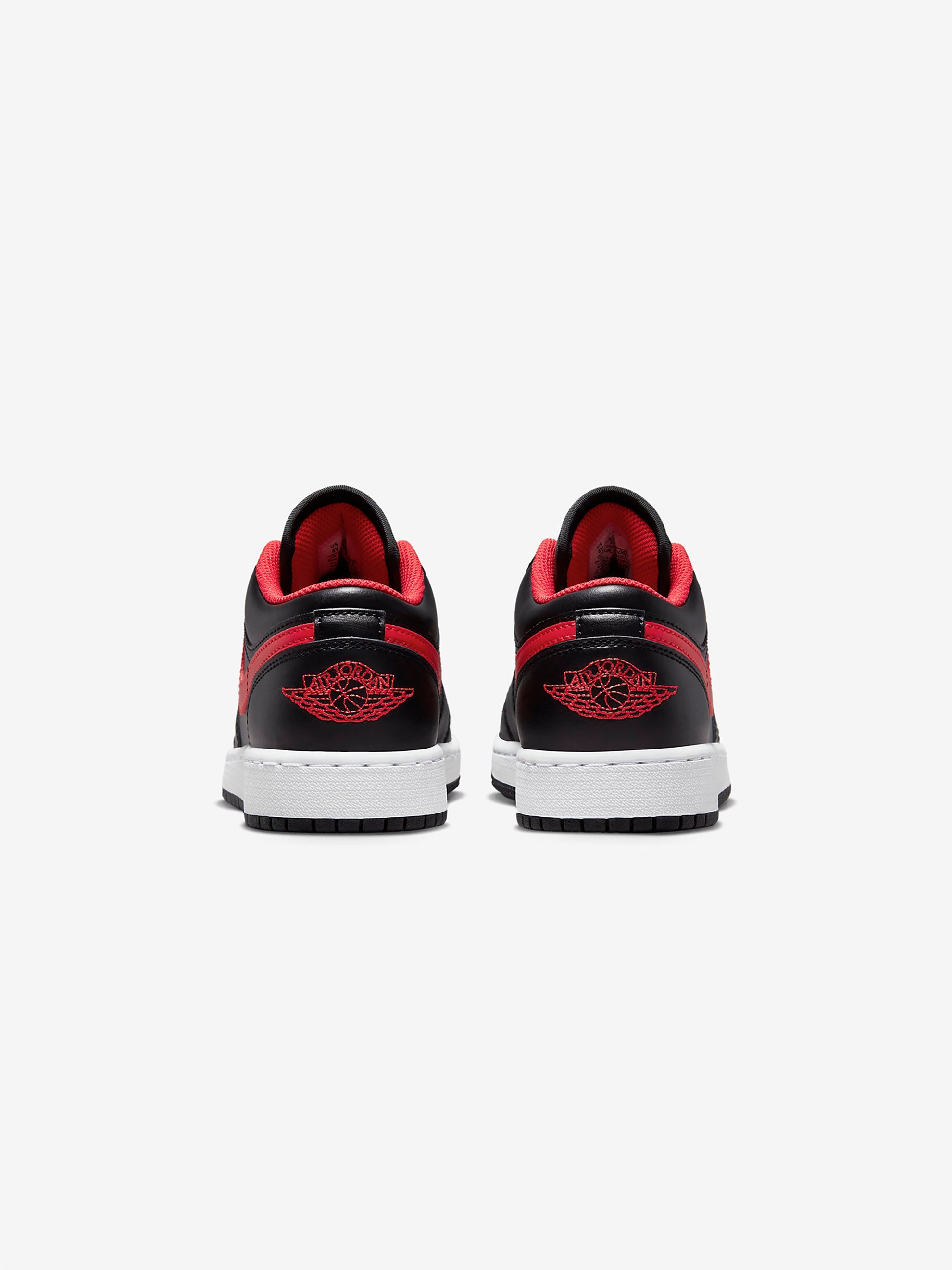 Air Jordan 1 Low (GS) - (Black/Fire Red-White)
