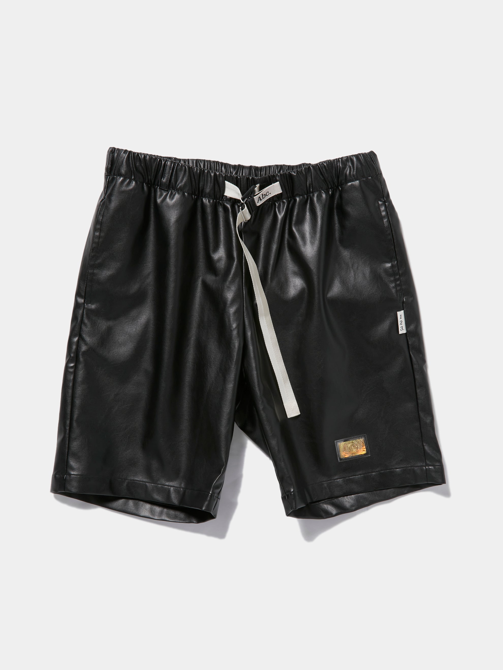 Faux Leather Work Shorts (Anthracite Black)