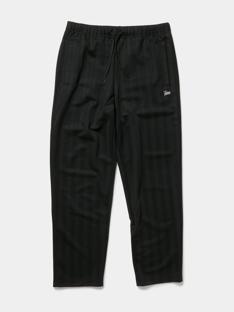 TRICOT STRIPE TRACK PANTS (Black)