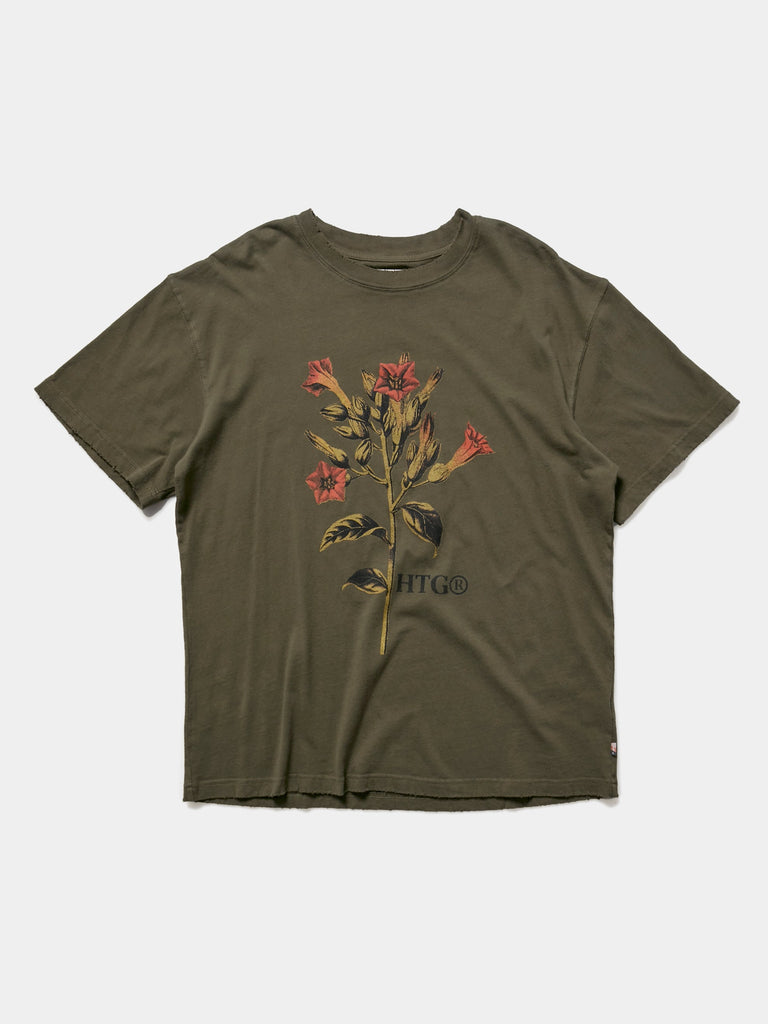 TOBACCO FLOWER SS TEE (Olive)