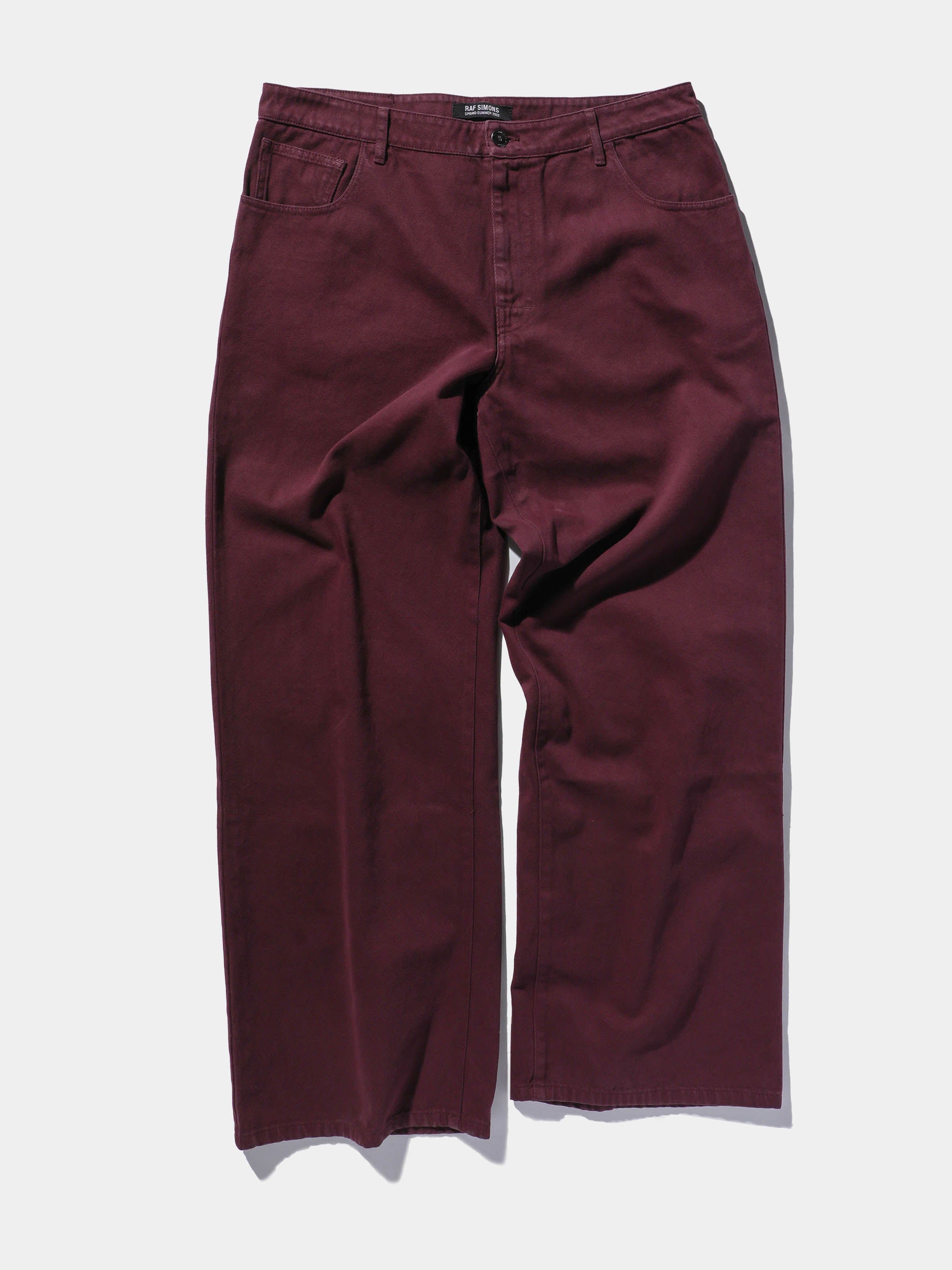 Buy Raf Simons Wide fit denim pants (Burgundy) Online at UNION LOS