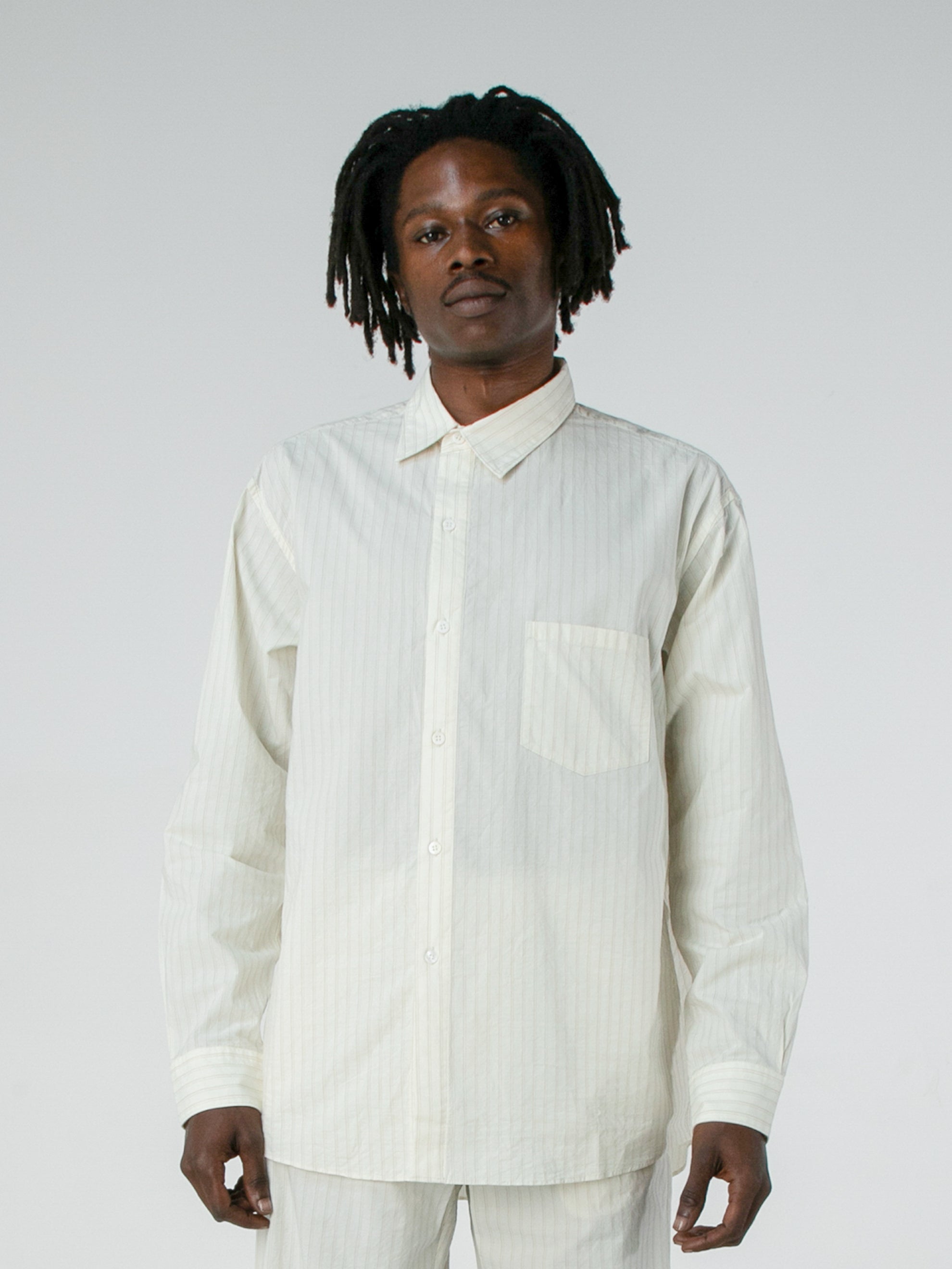 Natural Stripe Shirt (Off White)