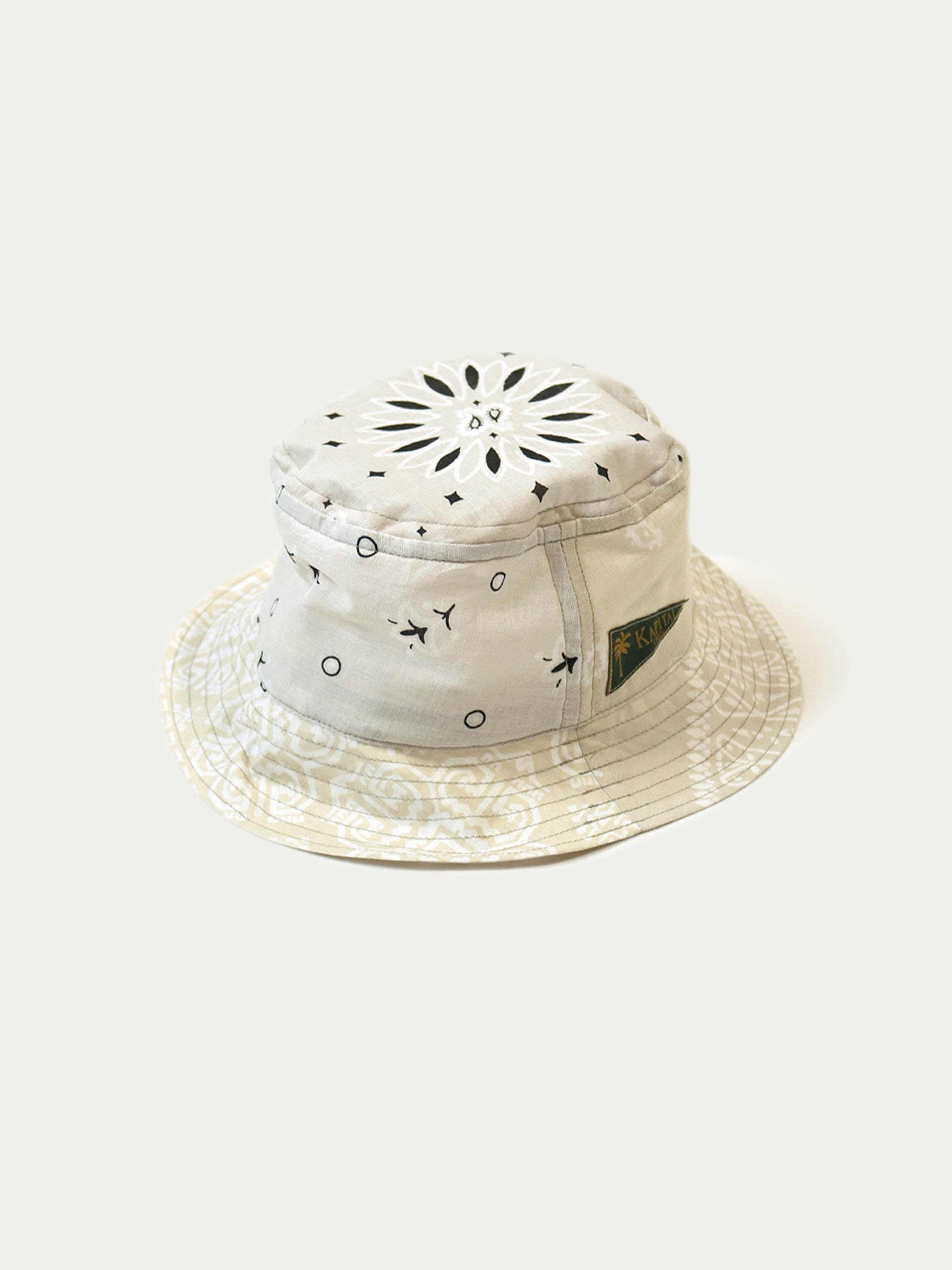 Bandana Patchwork Bucket Hat (White)