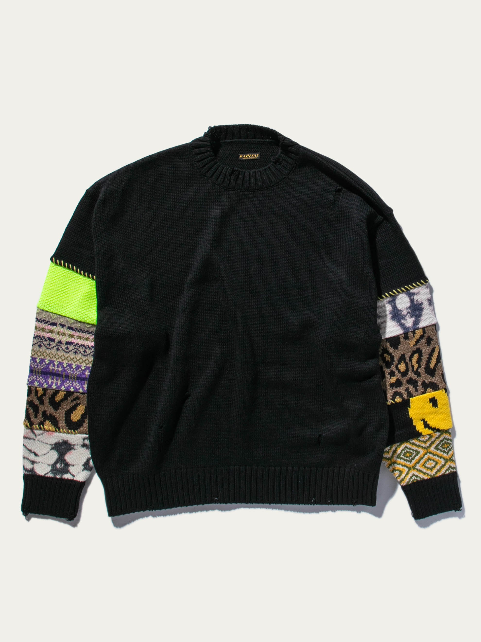 5G Cotton Knit Hippie Sleeve Crew Sweater