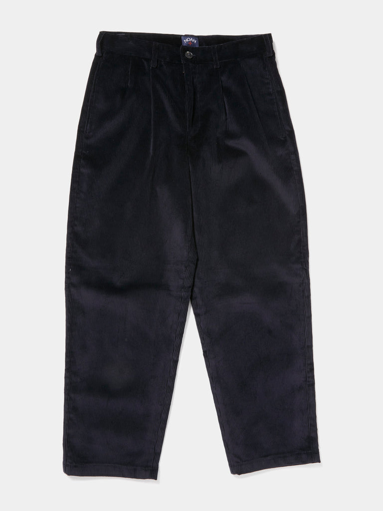 NOAH Double-Pleat Corduroy Trouser black - ワークパンツ/カーゴパンツ