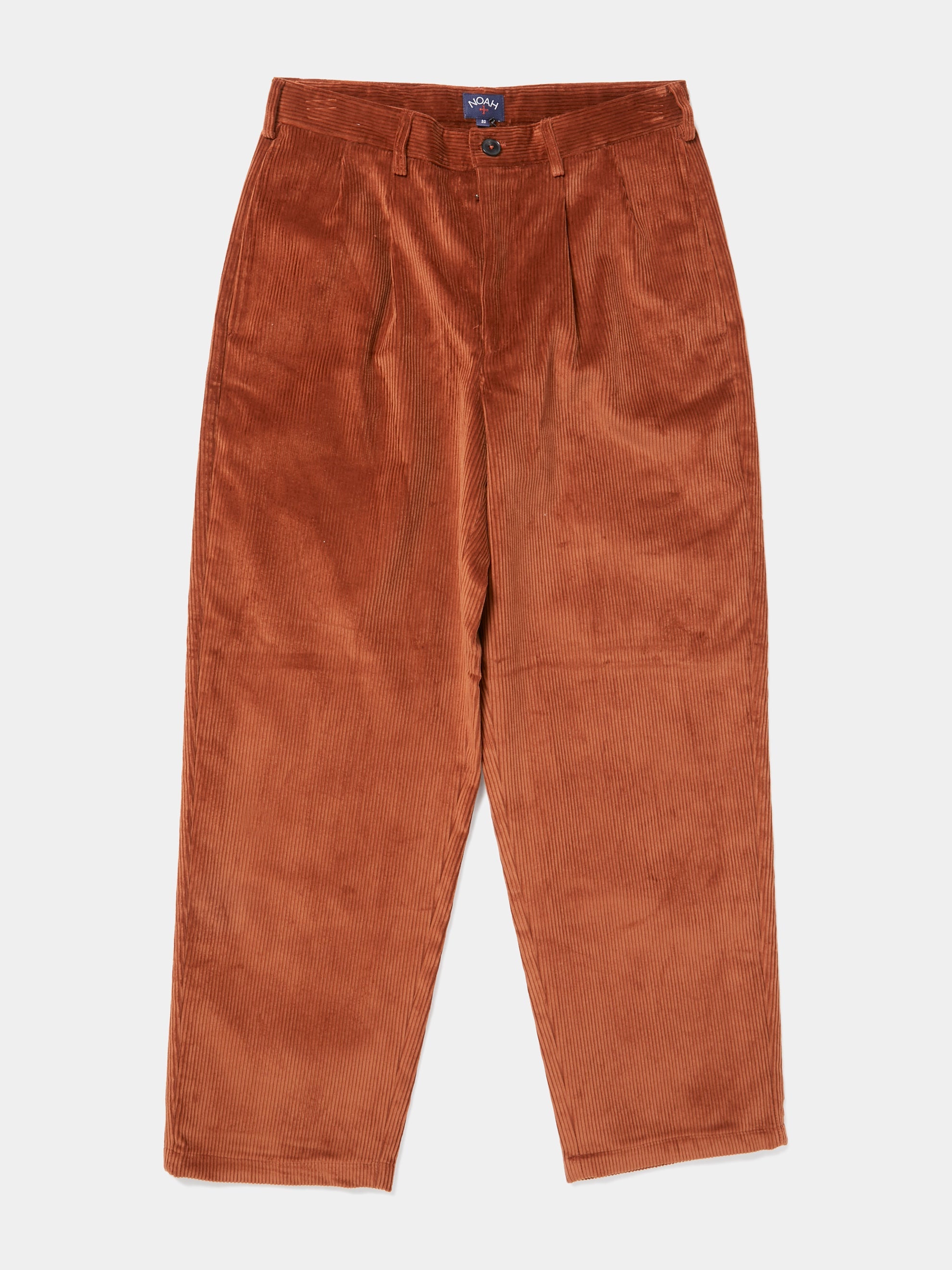 Double-Pleat Corduroy Pants (Cinnamon)
