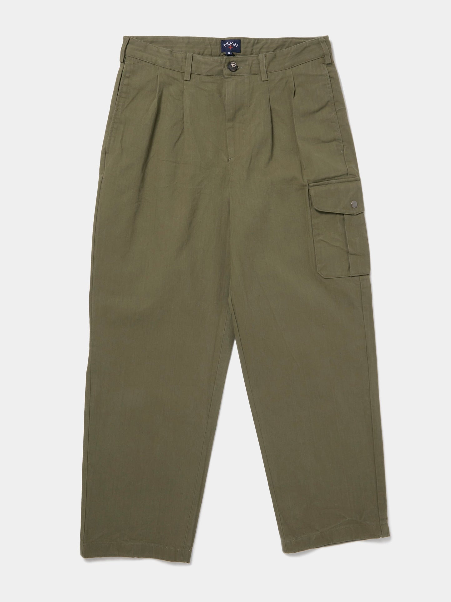 Double-Pleat Cargo Pants (Green)
