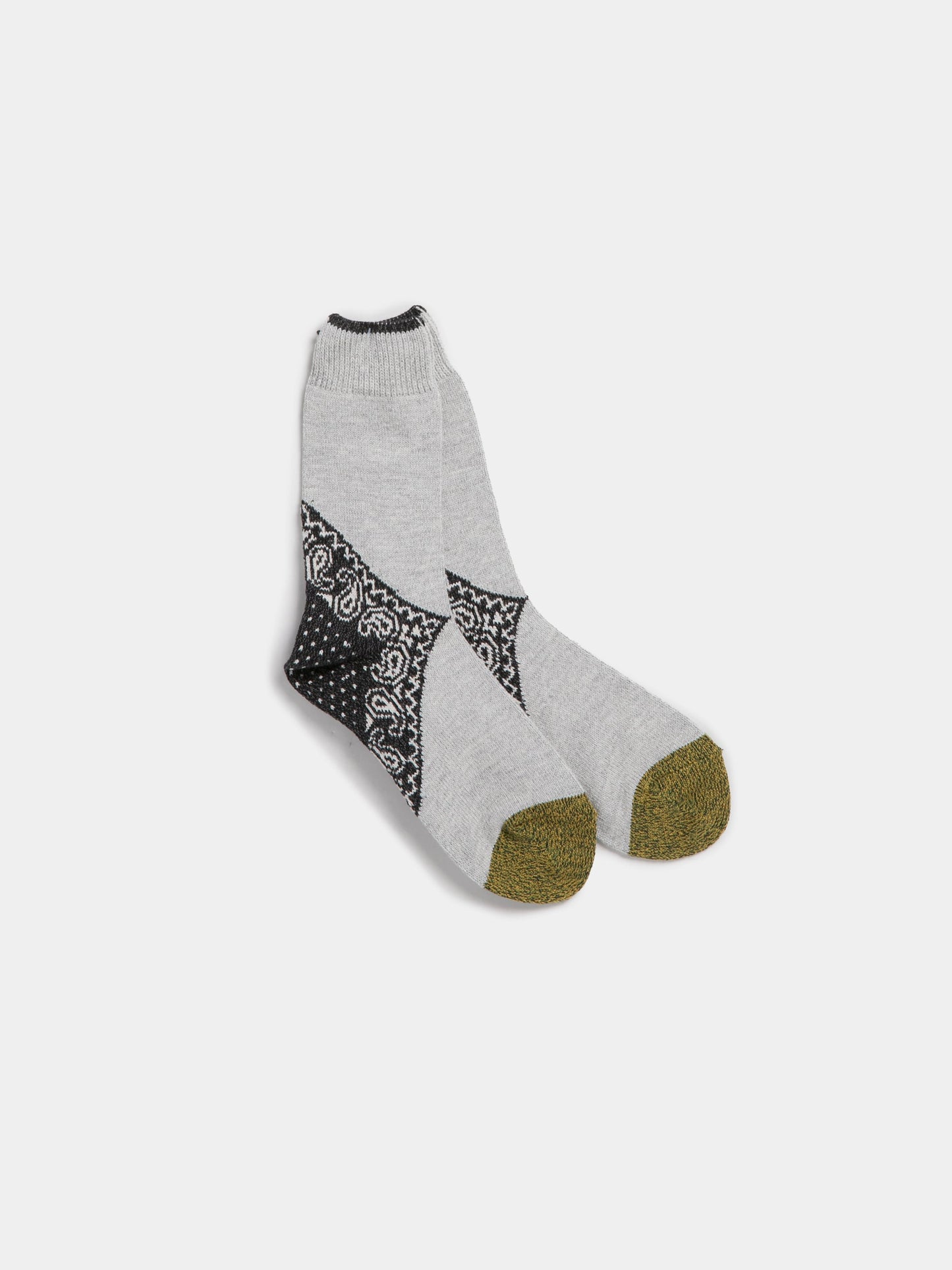 96 Yarns Heel Paisley Bandana Socks (Black)