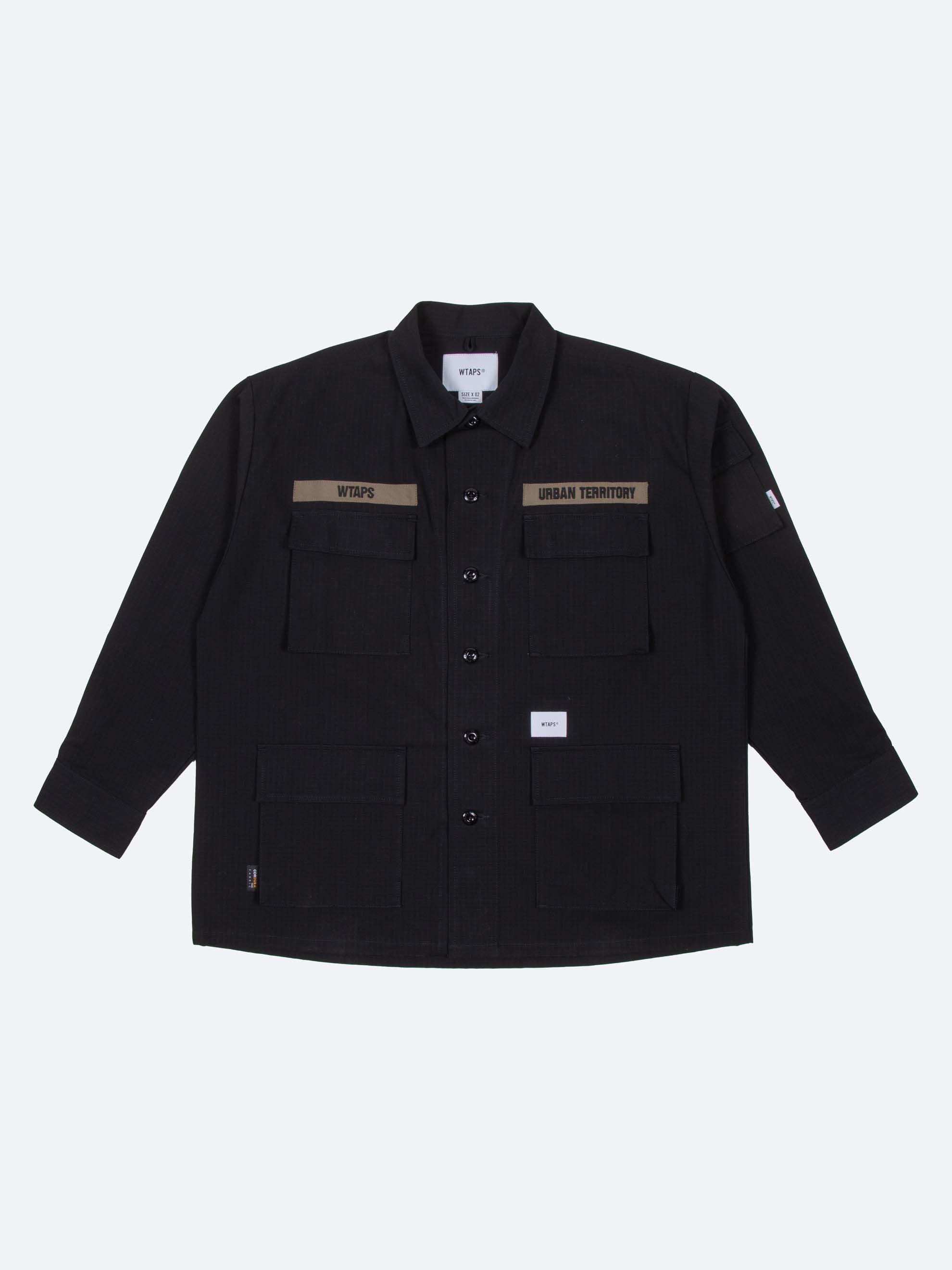 Buy Wtaps JUNGLE / LS / NYCO. RIPSTOP. CORDURA (Black) Online at