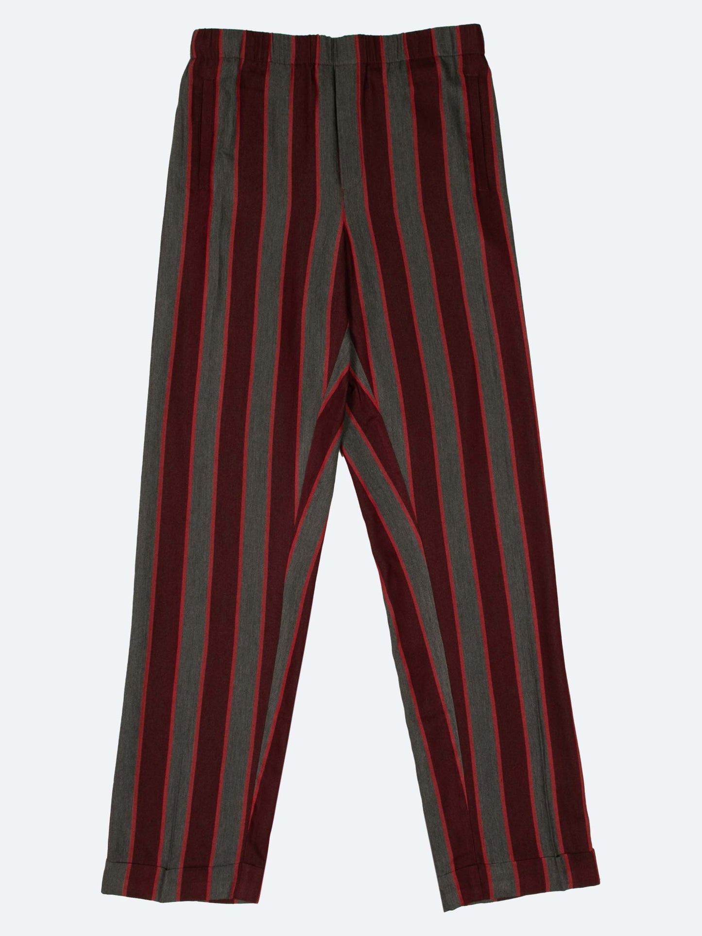 bordeaux/charcoal Roots Pyjama Trousers 1